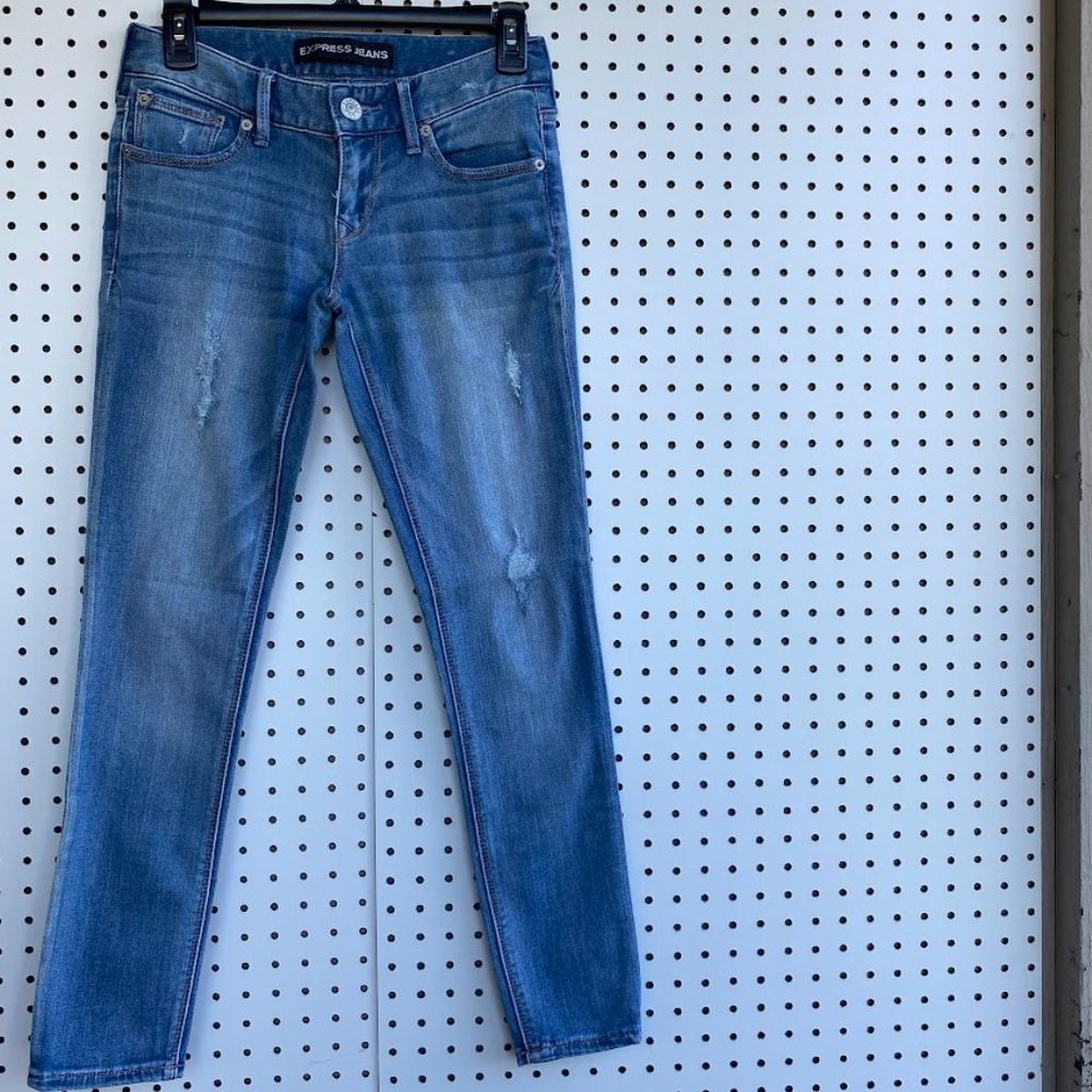Express Stella Low Rise Skinny Jeans